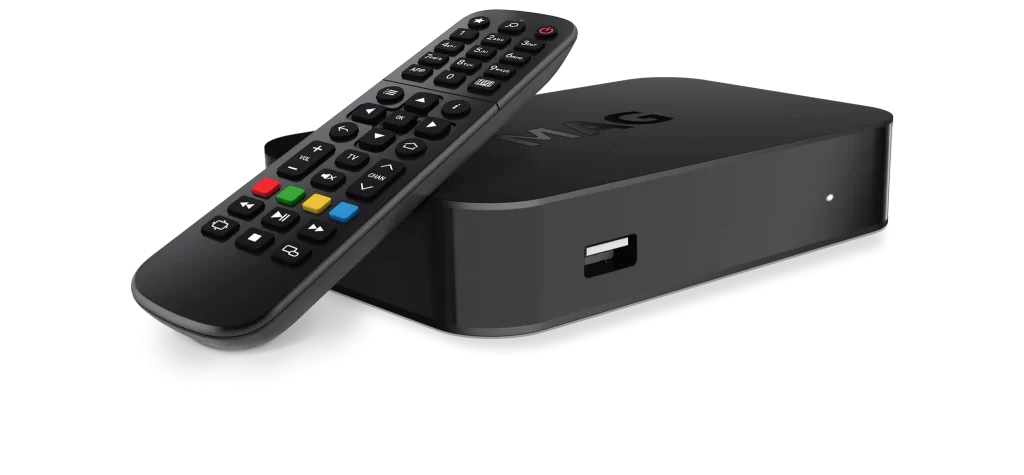 MAG522 Android IPTV box with remote control for IPTV streaming