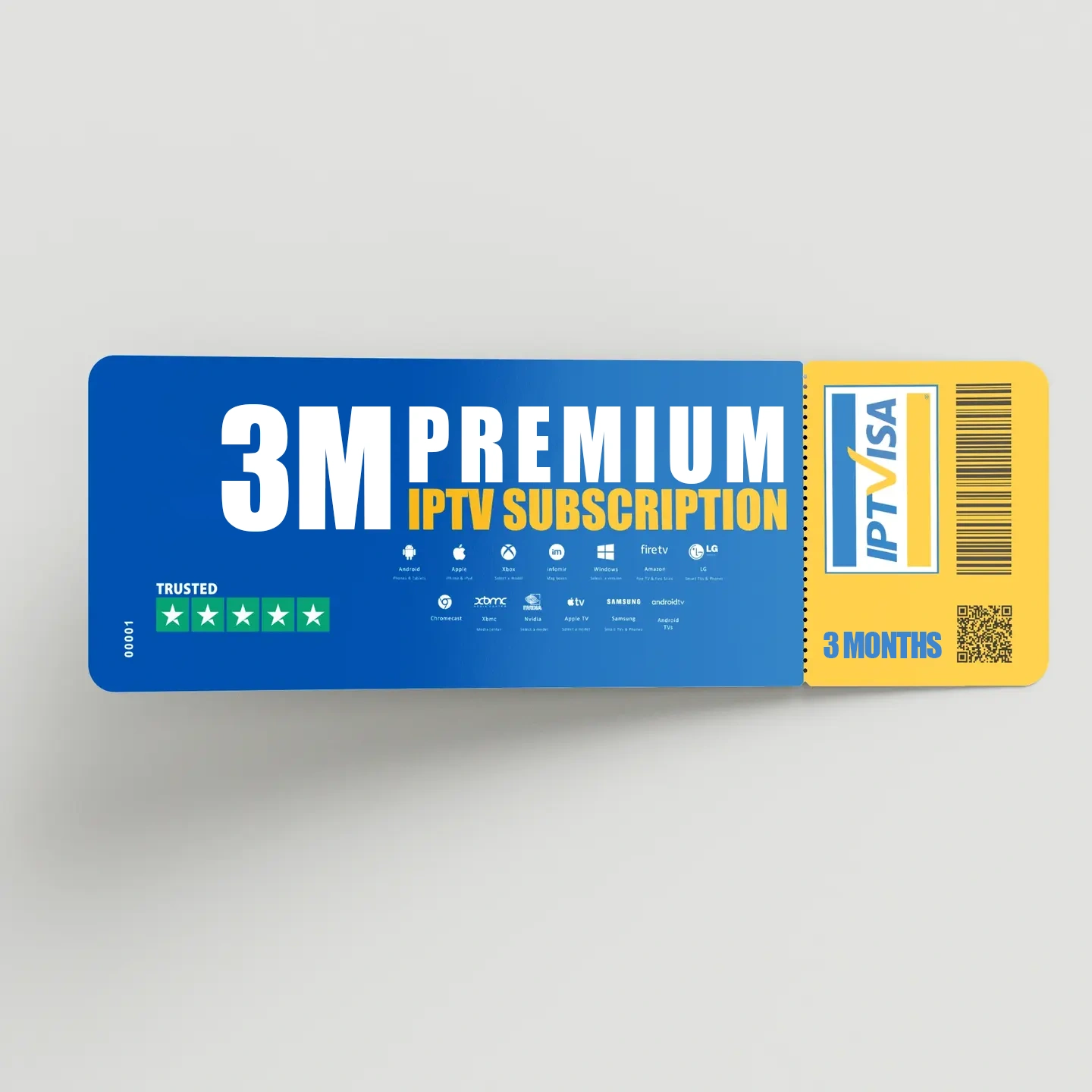 IPTV Subscription 3 Months Standard Plan by IPTVisa with IPTV Smarters Pro compatibility, best IPTV for UK and British viewers