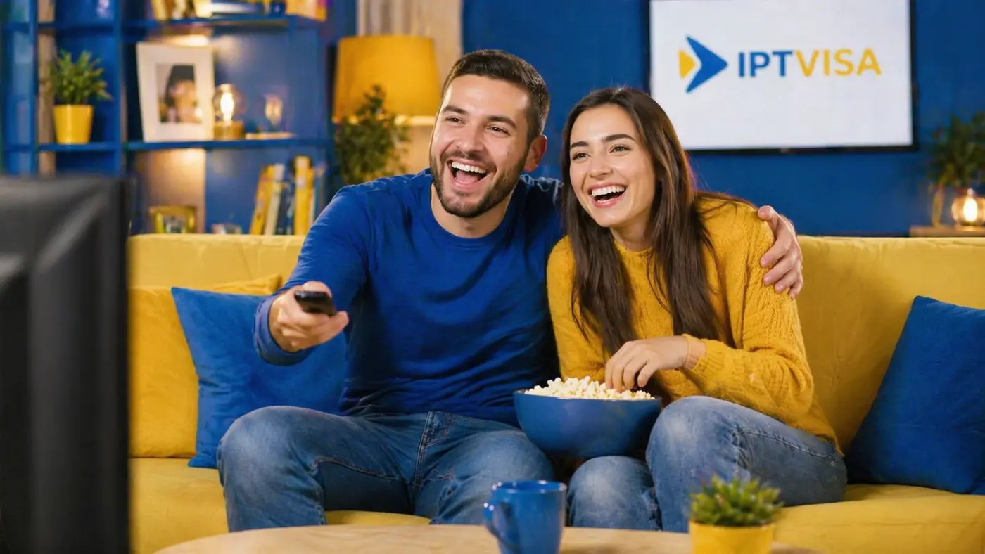 IPTV Subscription streaming interface on smart TV