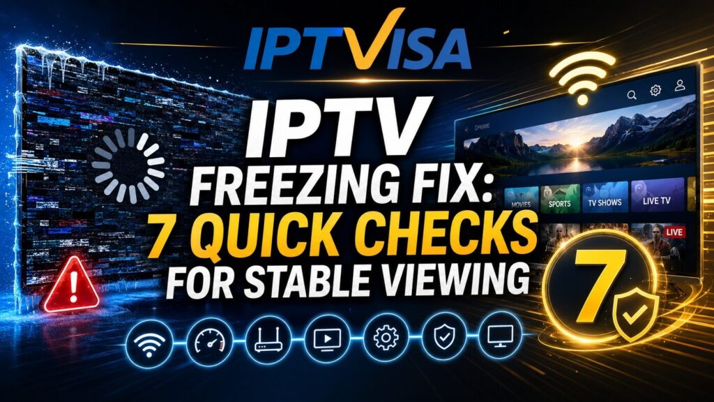 IPTV freezing fix with 7 quick checks for stable viewing