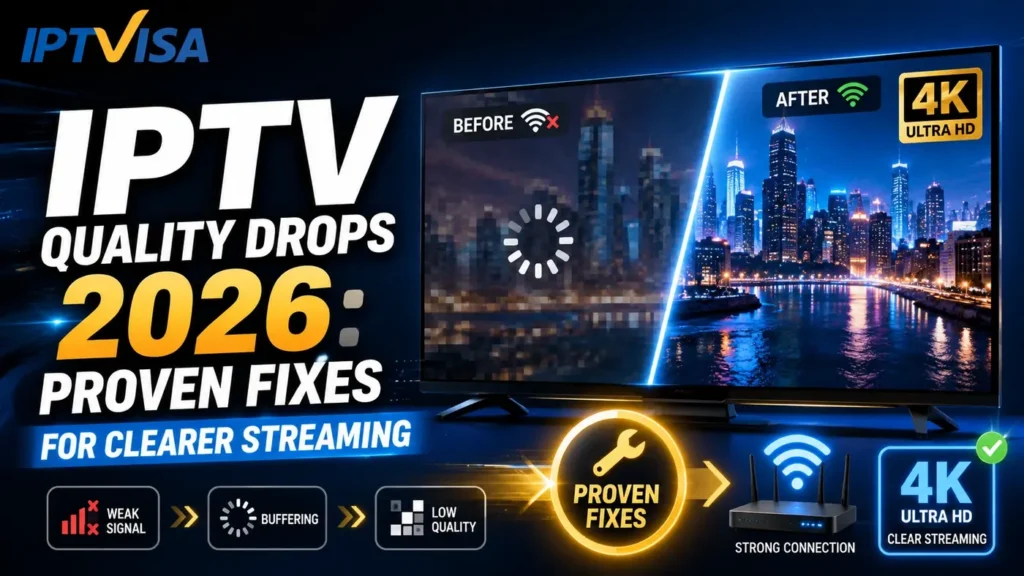 IPTV quality drops 2026 with proven fixes for clearer streaming and stable 4K playback