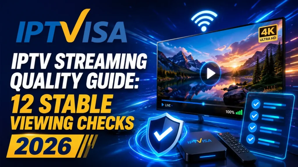 IPTV Streaming Quality Guide with 12 stable viewing checks for smooth 4K streaming, strong connection, and better IPTV playback quality in 2026