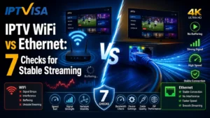 IPTV WiFi vs Ethernet comparison with 7 checks for stable streaming